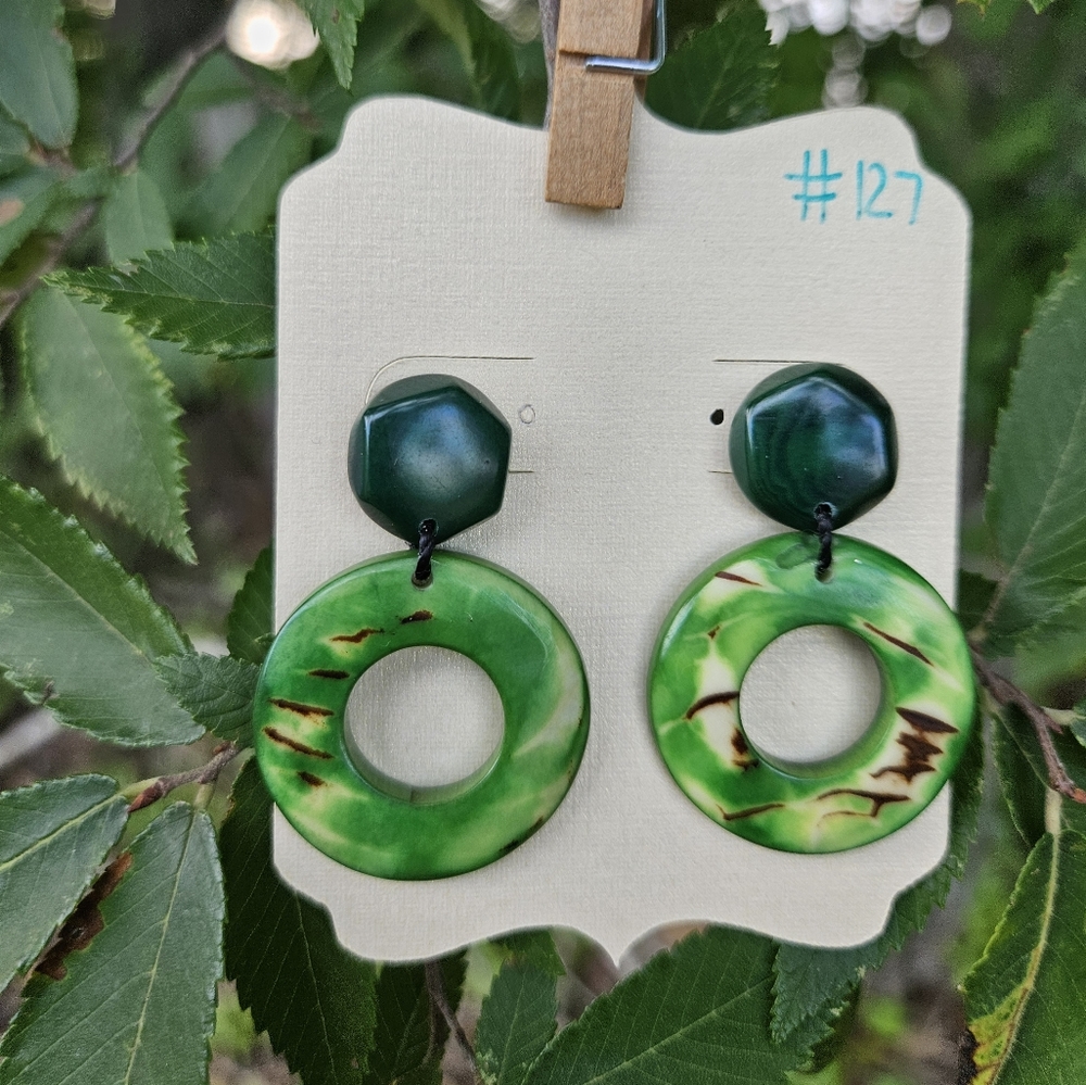 2 for $30 Handcrafted tagua earrings